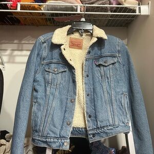 Levi's Blue Denim Jacket with Sherpa Lining